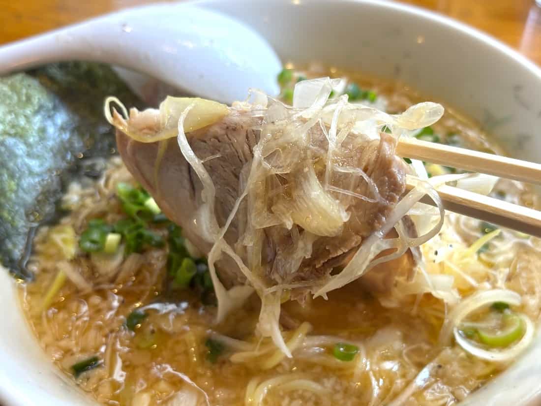ネギ味噌ラーメンのチャーシュー